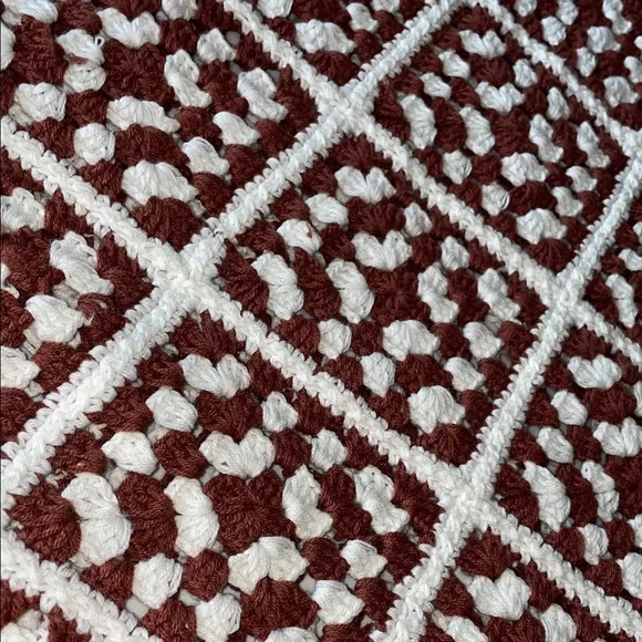 Brown and White Crochet Dress - Picture 6 of 8